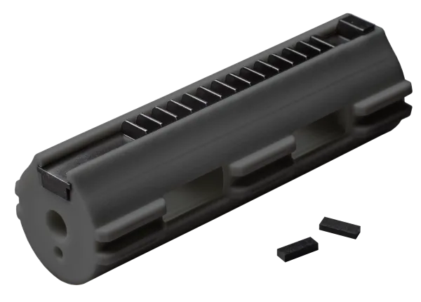 Pistone ZERO-SHOCK alleggerito in tecnopolimero caricato fibra di carbonio con cremagliera rinforzata full metal rack 14 denti Fps (PM03CF+)